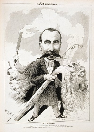 Pierre-Alexander Darracq, francuski producent samochodów, 1901 autorstwa Emile Cohl
