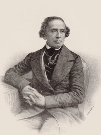 Portret kompozytora Giacomo Meyerbeera 1791-1864, 1857. autorstwa Emile Desmaisons