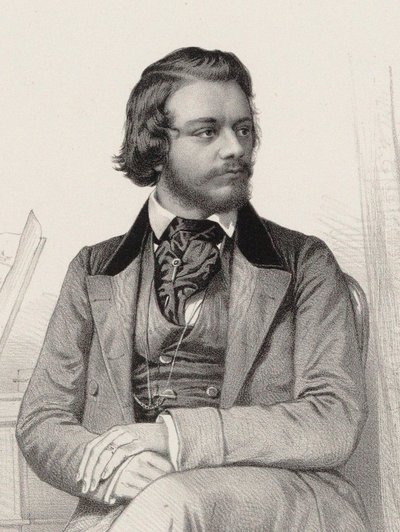 Portret pianisty i kompozytora Teodora Leszetyckiego 1830-1915, ok. 1860. autorstwa Emile Desmaisons