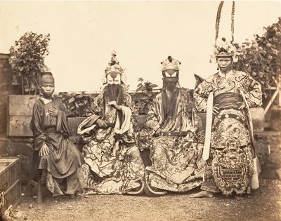 Kostiumy teatralne, Sajgon, Cochinchina, 1866. autorstwa Emile Gsell