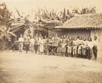 Książę Kambodży i jego świta, 1866. autorstwa Emile Gsell