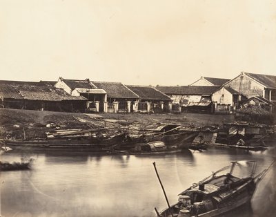 Widok chińskiego miasta Cholen Arkusz nr 4, 1866. autorstwa Emile Gsell