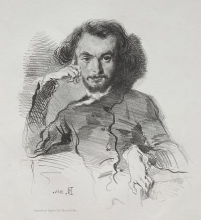 Charles-Pierre Baudelaire, 1844. autorstwa Emile Isidore Deroy