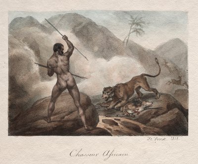 Afrykański Łowca autorstwa Emile Jean Horace Vernet