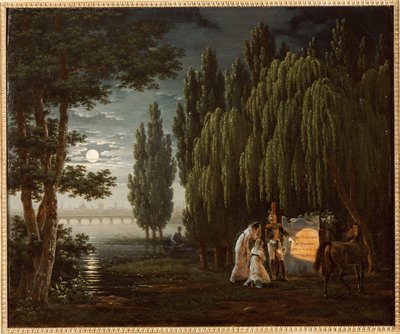Przy grobie pułkownika Monginot autorstwa Emile Jean Horace Vernet