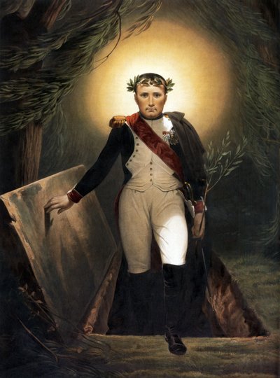 Napoleon opuszcza swój grób, c.1860 autorstwa Emile Jean Horace Vernet