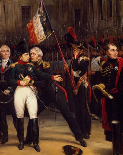 Pożegnanie Napoleona z Gwardią Cesarską, 20 kwietnia autorstwa Emile Jean Horace Vernet