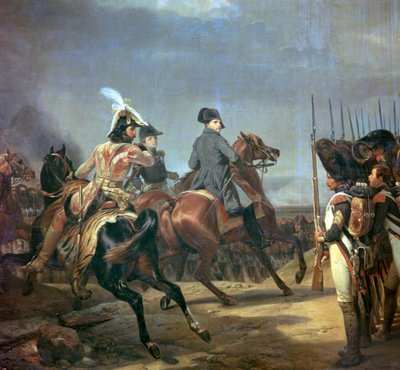 Obraz Napoleona w bitwie pod Jeną, XIX w. autorstwa Emile Jean Horace Vernet