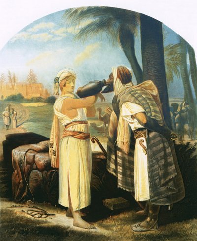 Rebekah daje słudze pić autorstwa Emile Jean Horace Vernet