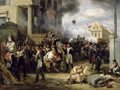 Brama w Clichy podczas obrony Paryża, 30 marca 1814, 1820 autorstwa Emile Jean Horace Vernet
