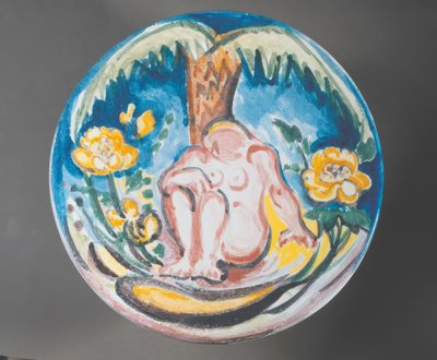 Fauve projekt kobiecego nago pod palmą autorstwa Emile Othon Friesz