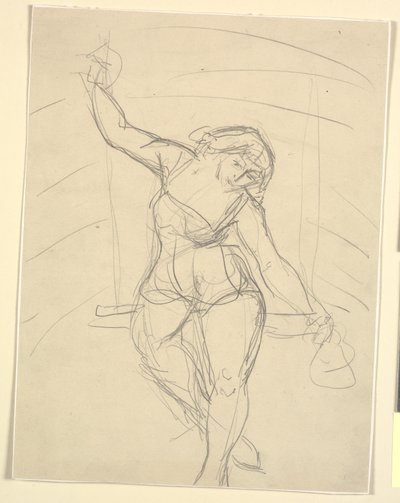 Artystka siedzi na trapezie autorstwa Emile Othon Friesz