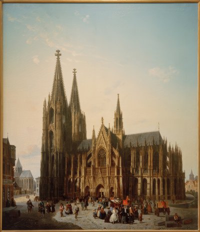 Katedra w Kolonii w przewidywanym ukończeniu autorstwa Emile Pierre Joseph De Cauwer