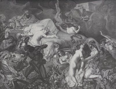 Sardanapalus, z Le Monde Illustré, 16 maja 1874. autorstwa Emile Thomas