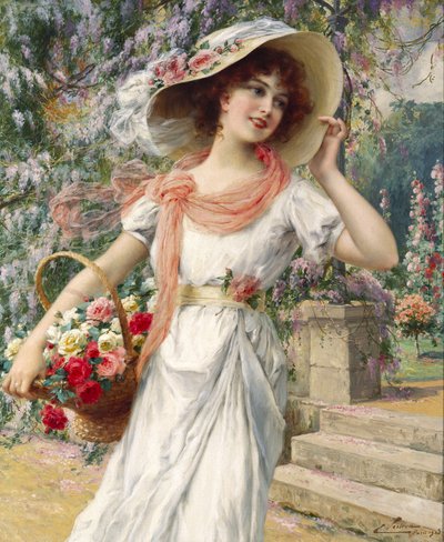 Ogród kwiatowy autorstwa Emile Vernon