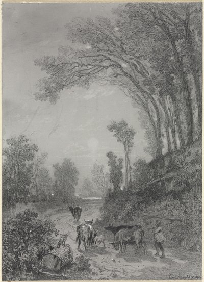 Krajobraz z krowami, II poł. XIX w. autorstwa Émile van Marcke