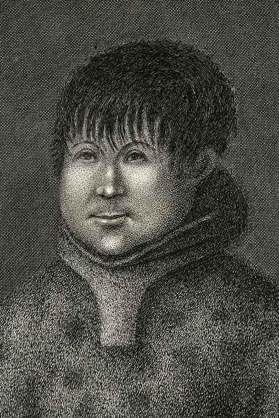 John Sakeouse, pochodzący z Jacob Sound na Grenlandii, pierwszy Esquimaux, o którym wiadomo, że był w tym kraju, 1816 r. autorstwa Emilia Anderson