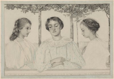 Potrójny portret Herminy, Emilii i Heleny autorstwa Emilie Mediz Pelikan