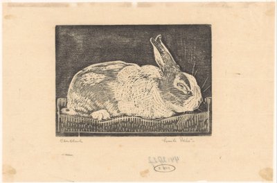 Królik autorstwa Emilius Wilhelmus Dehé (signed by artist)