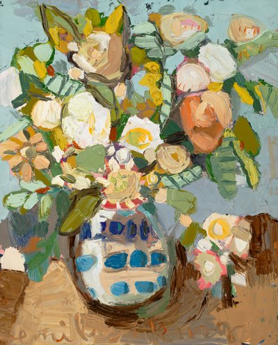 Crushed Blue, 2020 (olej na płótnie) autorstwa Emily Fox King