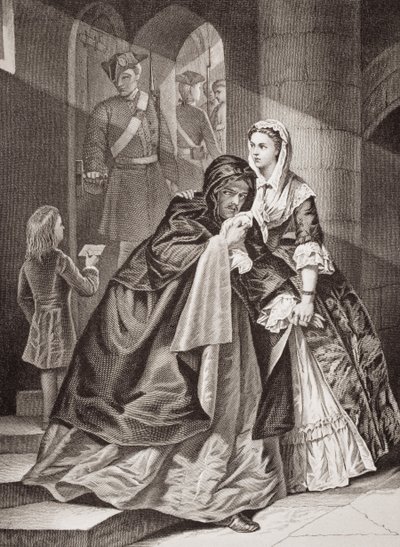 The Escape of Lord Nithsdale from the Tower, 1716, from `Illustrations of English and Scottish History