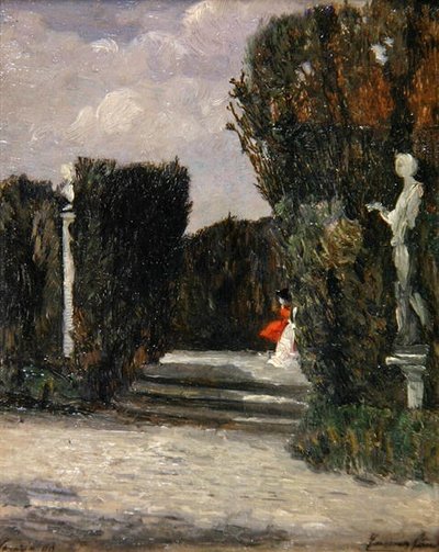 Villa Albani, Rzym (olej na płótnie) autorstwa Emma Ciardi