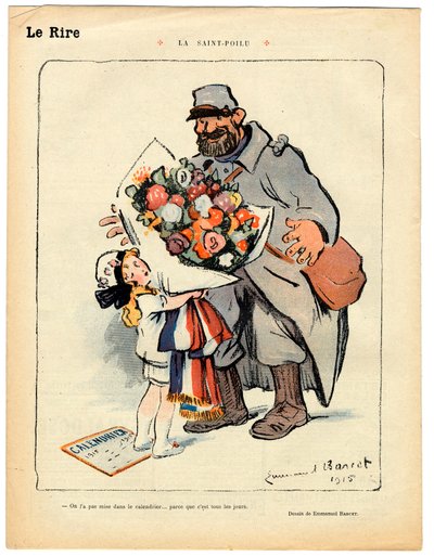 Czerwony śmiech, satyryczny w N & B autorstwa Emmanuel Barcet