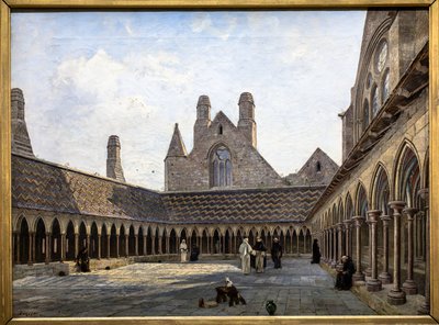 Klasztor Mont Saint-Michel autorstwa Emmanuel Lansyer