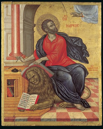 Ikona św. Marka Ewangelisty autorstwa Emmanuel Tzanes