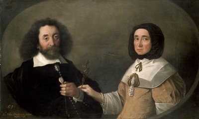 John Tradescant Młodszy i Hester, jego druga żona autorstwa Emmanuel de Critz