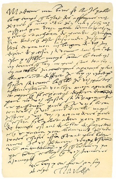 List cesarza Hiszpanii Karola V do królowej Anglii Marii, 1555. autorstwa Emperor Charles V