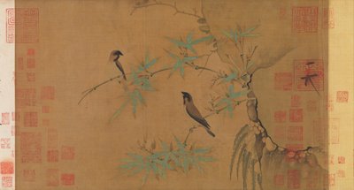 Łuszczaki i bambus, początek XII wieku. autorstwa Emperor Huizong