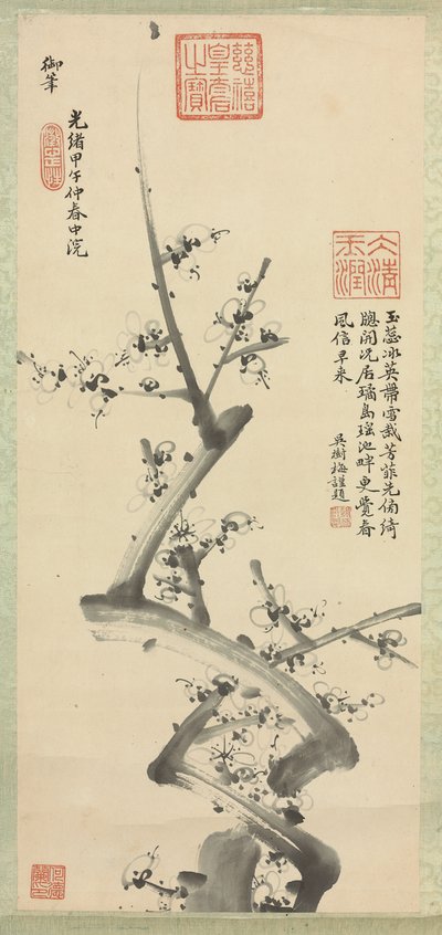 Kwiaty śliwki, 1894 autorstwa Empress Cixi Manchu Chinese