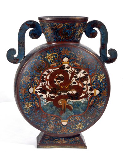 Chiński wazon w emalii cloisonne, okres Manchou autorstwa Empress Cixi Manchu Chinese