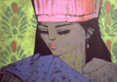 Antoinette (akryl na papierze) autorstwa Endre Roder