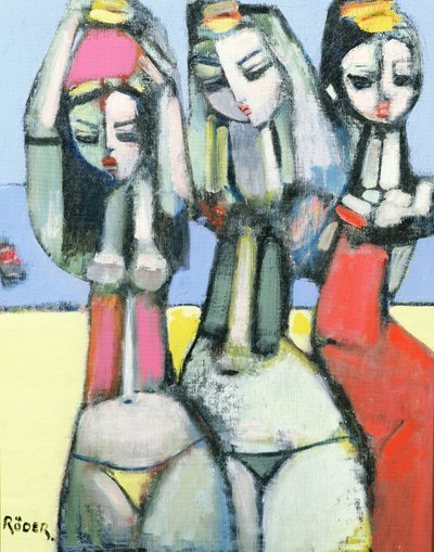 Przyjaciele, 2007 (olej na płótnie) autorstwa Endre Roder
