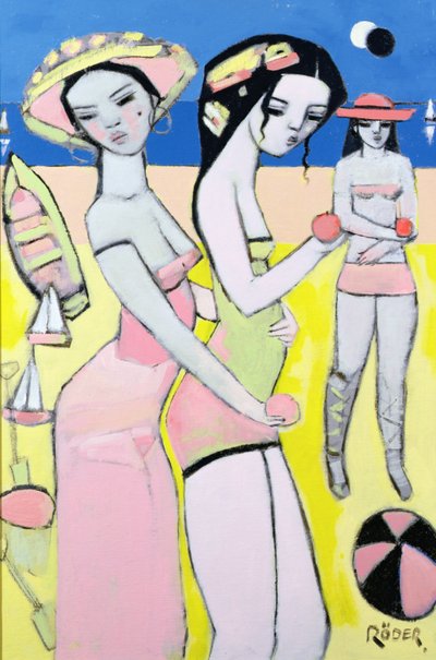 Zaćmienie częściowe, 2007 (olej na płótnie) autorstwa Endre Roder