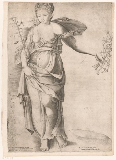 Flora Prozerpiny Mirror of Roman Magnificence (tytuł serii) autorstwa Enea Vico (attributed to)