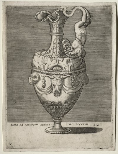 Ewer ozdobiony delfinami autorstwa Enea Vico