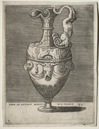 Ewer ozdobiony delfinami, 1543. autorstwa Enea Vico