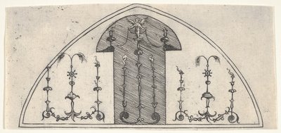 Panel w kształcie lancetu z dekoracją groteskową, 1541. autorstwa Enea Vico