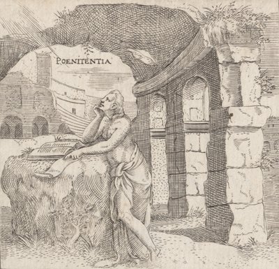 Pokuta Pokuta, ca. 1545-50. autorstwa Enea Vico