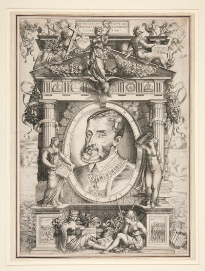 Portret Karola V autorstwa Enea Vico