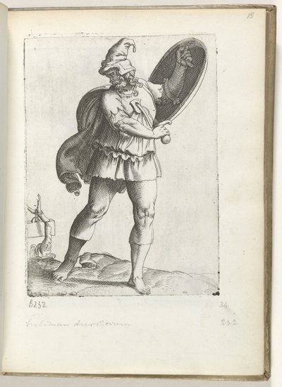 Hiszpański krijgsman ca. 1550 Postawy różnych narodów naszych czasów (tytuł serii) autorstwa Enea Vico