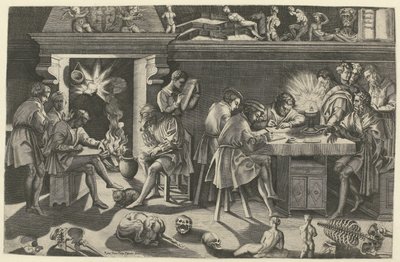 Akademia Baccio Bandinelli Academie van beeldhouwer Baccio Bandinelli autorstwa Enea Vico