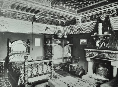 9 Melbury Road: sypialnia, 1890 autorstwa English Photographer