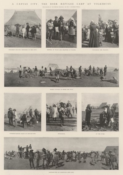 Miasto na płótnie, obóz dla uchodźców burskich w Volksrust autorstwa English Photographer