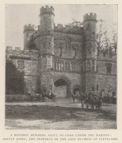 Historyczny budynek, który wkrótce przejdzie pod Hammer, Battle Abbey, własność zmarłej księżnej Cleveland autorstwa English Photographer