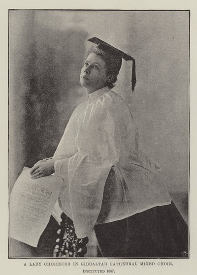 Chór mieszany katedry w Gibraltarze, założony w 1887 r. autorstwa English Photographer