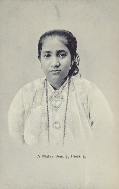 Malajska piękność, Penang (zdjęcie czarno-białe) autorstwa English Photographer